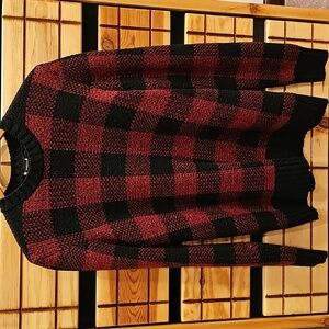 Smartwool Mens Buffalo Check Sweater Red plaid Crew Pullover